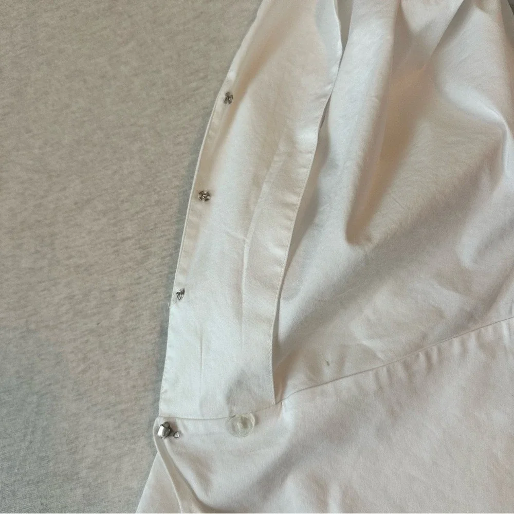 Josephine Chaus White Tie-Front Button-Down Top - Picture 6 of 7
